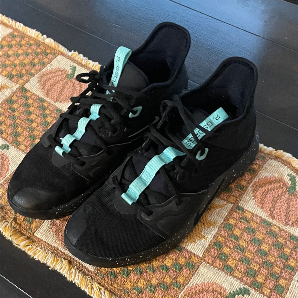 Nike Black and Teal Men's Sneakers